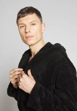 Pier One Bademantel - Black -Herrenbekleidungsgeschäft 46ddd89e67e647d9a552c22e74d82b35