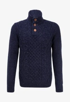 Pier One Strickpullover - Mottled Dark Blue -Herrenbekleidungsgeschäft 49376ac93c474dac8a45862469298487