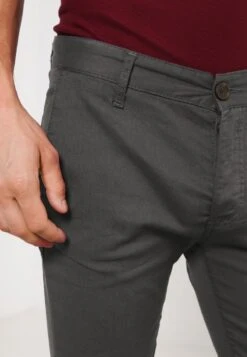 Pier One SLIM FIT CHINO - Chino - Dark Grey -Herrenbekleidungsgeschäft 57afc5e7d2fb4fccb50811bdf725c68c