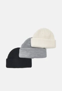 Pier One UNISEX 3 PACK - Mütze - Black/dark Grey/off-white/ -Herrenbekleidungsgeschäft 6a7fb1651b45408db7e99ab385714124