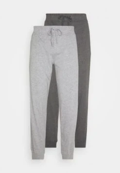 Pier One 2 PACK - Nachtwäsche Hose - Mottled Dark Grey/mottled Grey -Herrenbekleidungsgeschäft 7438e3af94d84f41a7e5cef68ab55737