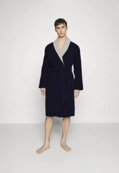 Pier One SHAWL TOWEL BATHROBE - Bademantel - Dark Blue -Herrenbekleidungsgeschäft 7c83eaf5bba84c4aad1bbccb5c7fc5da