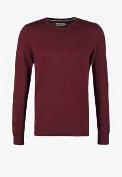 Pier One BASIC CREWNECK - Strickpullover - Bordeaux -Herrenbekleidungsgeschäft 85d6d8a383134993bde44fb81e406306