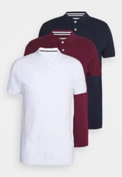 Pier One 3 PACK - Poloshirt - Bordeaux/white/dark Blue 11 Pier One 3 PACK - Poloshirt - Bordeaux/white/dark Blue -Herrenbekleidungsgeschäft 919efcdef1fb44a8aad58897d4dff9e4