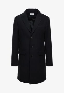 Pier One Klassischer Mantel - Dark Blue -Herrenbekleidungsgeschäft 96cbc5d7d0be48638eb63ddeede19e49