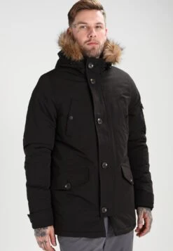 Pier One Parka - Black -Herrenbekleidungsgeschäft c0c848318c884900815f06dc41dece2c