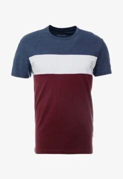 Pier One T-Shirt Print - Bordeaux / Dark Blue -Herrenbekleidungsgeschäft d46de368a5e64dda9995710ec9cb589c