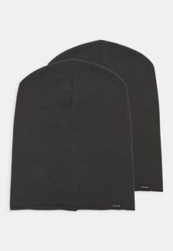 Pier One UNISEX 2 PACK - Mütze - Black/grey -Herrenbekleidungsgeschäft e50b8580c4fa40d19083df30a9f3b419
